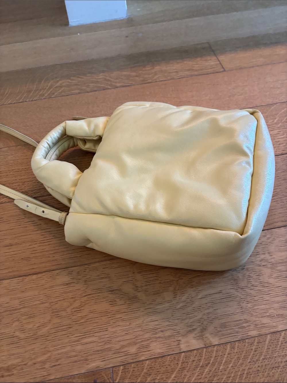 Padded Mini Tote Bag in Yellow with Detachable Strap - Picture 2 of 7